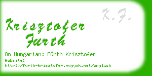 krisztofer furth business card