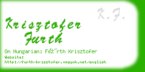 krisztofer furth business card